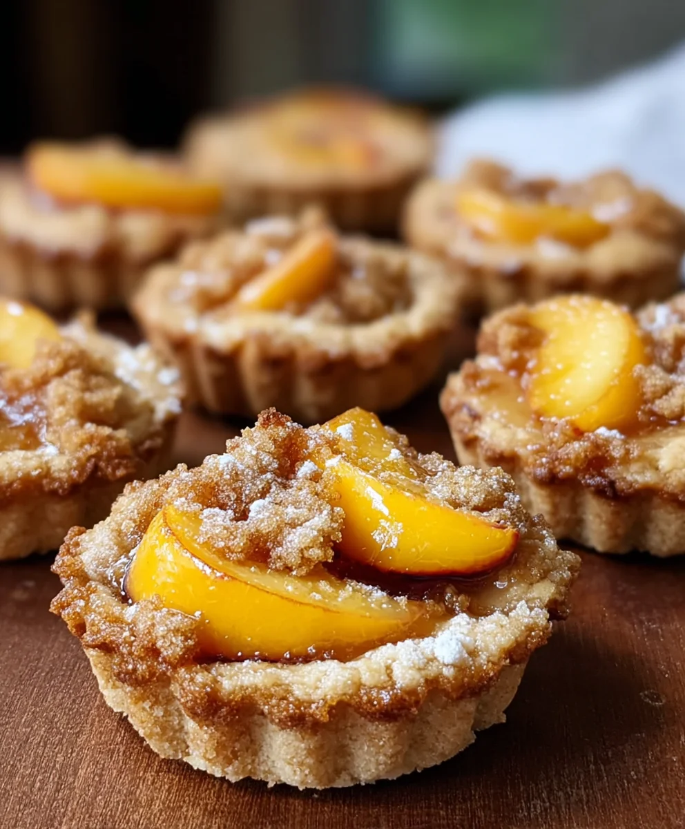 Peach Cobbler Cookie Cups-Sweet Dessert Delight