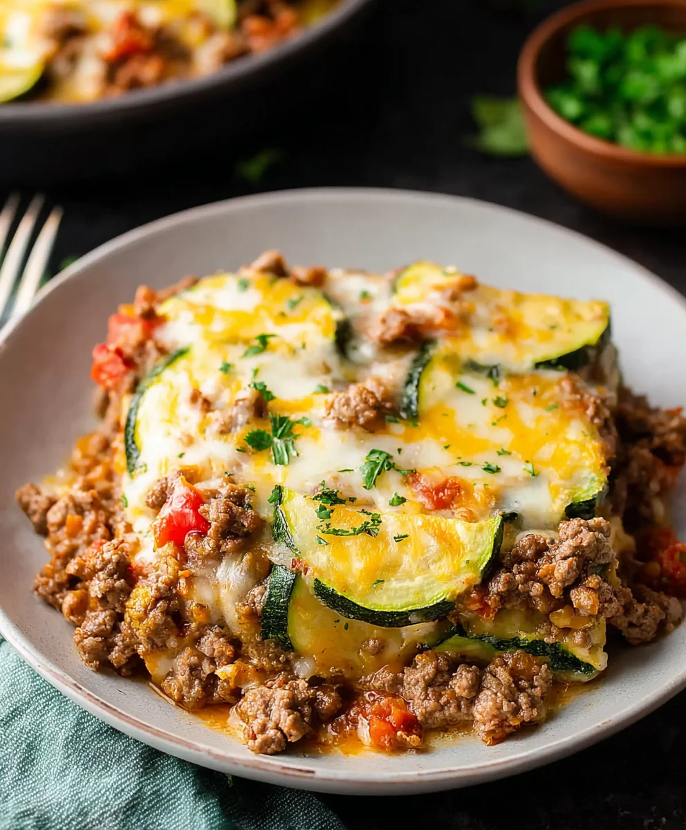 Easy Zucchini Ground Beef Casserole Recipe