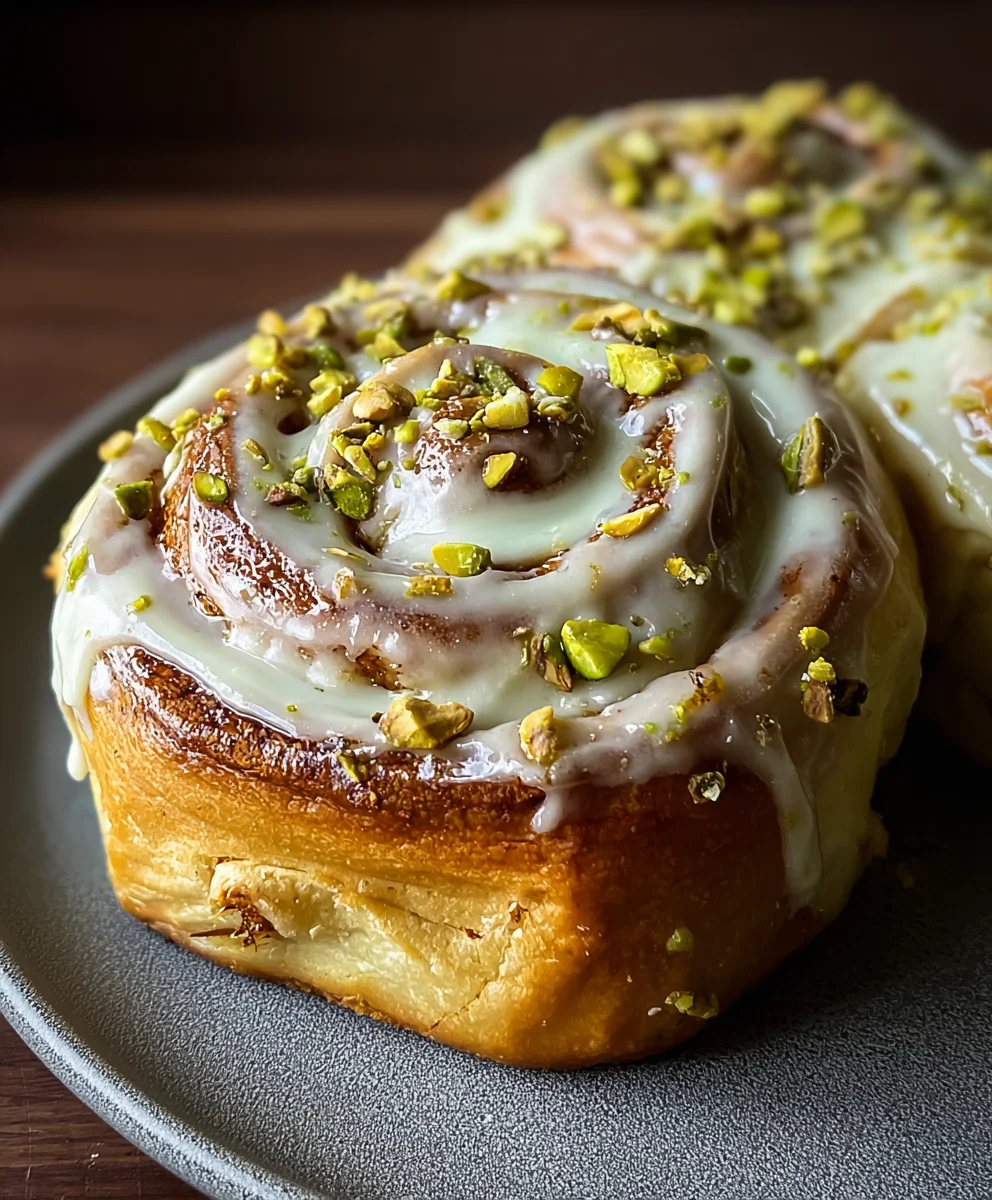 Pistachio Cream Cinnamon Rolls-Small Batch Treat