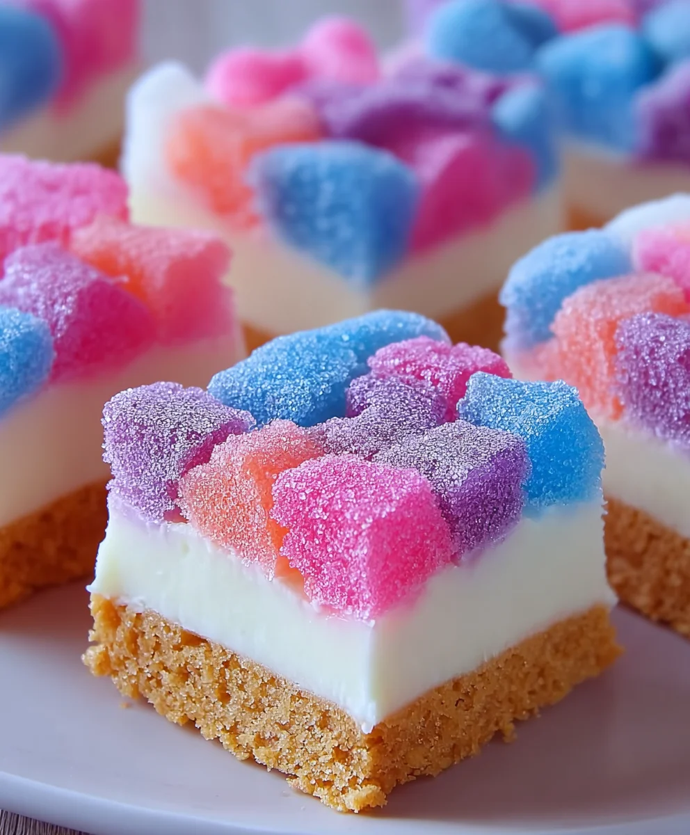 Gummy Cotton Candy Cheesecake Bites-Sweet Treat
