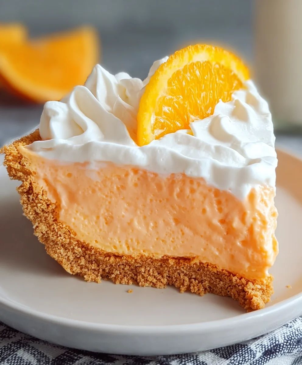 Jello Creamsicle Pie-Easy Refreshing Dessert