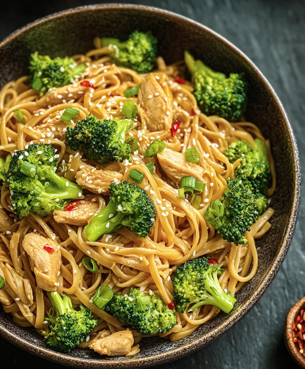 Healthy Sesame Noodles Chicken Broccoli Recipe