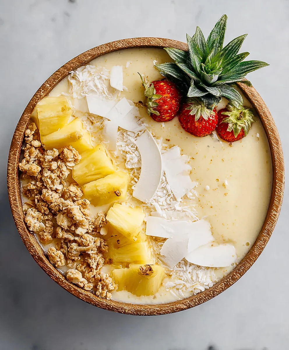 Piña Colada Smoothie Bowl- Tropical Treat- Healthy & Delicious