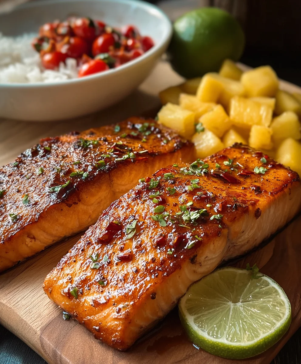 Spicy Pineapple Chipotle Salmon - Easy & Delicious