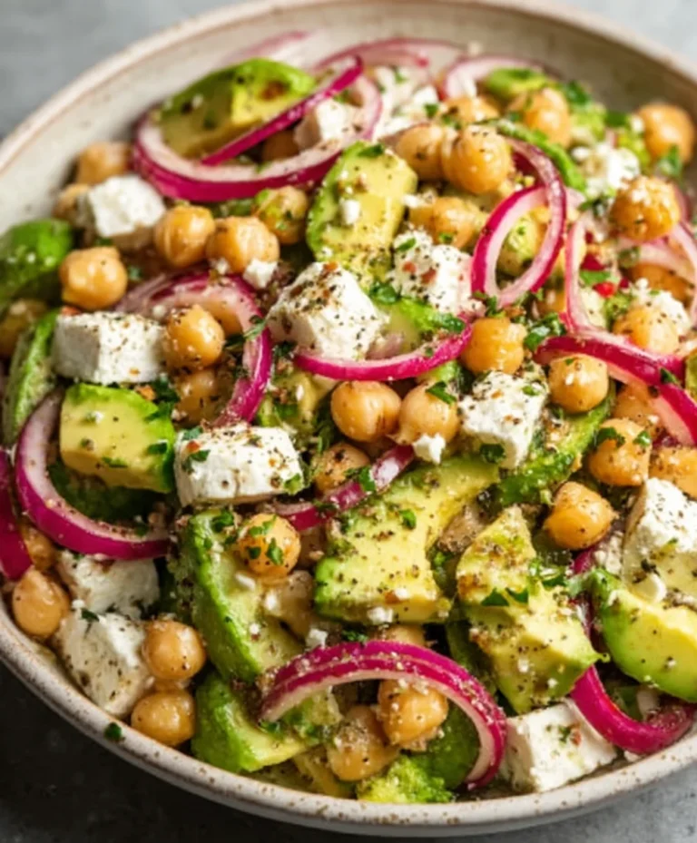 Chickpea Feta Avocado Salad – Fresh & Easy Recipe