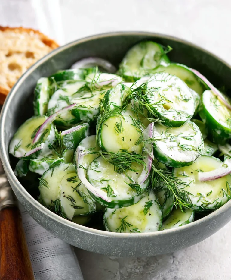 Easy Cucumber Dill Salad Recipe- Fresh & Flavorful