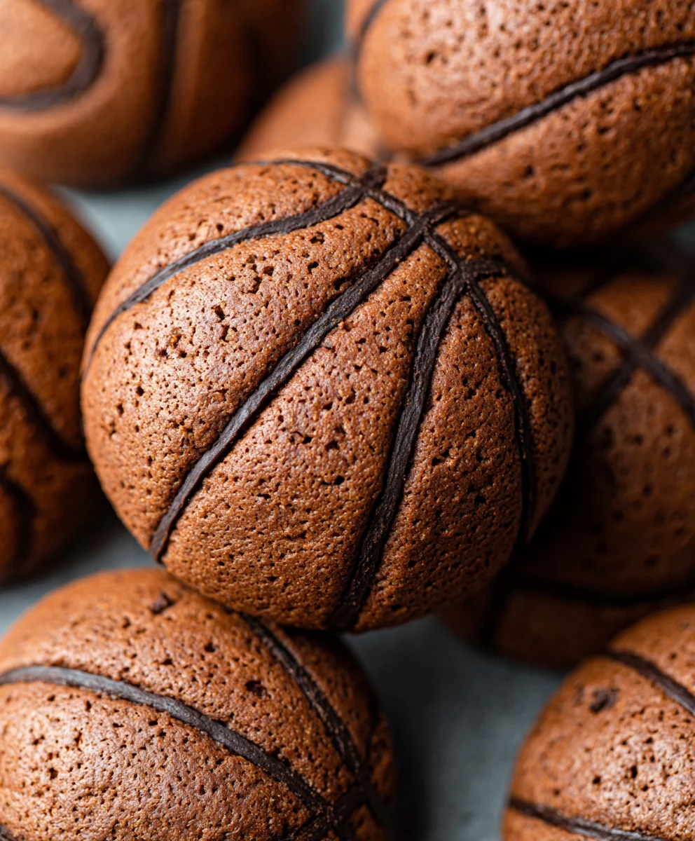 Piping Basketball Cookies-Fun & Easy Recipe