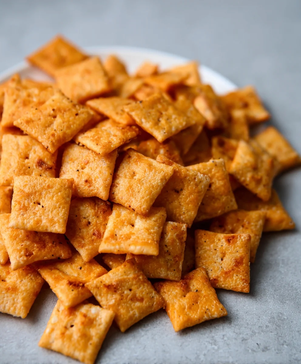 Homemade Sourdough Cheez-Its - Baked Crispy & Cheesy