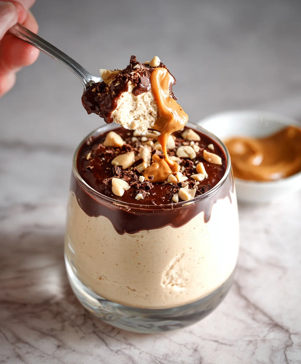 Creamy Peanut Butter Mousse - Healthy Cottage Cheese Dessert