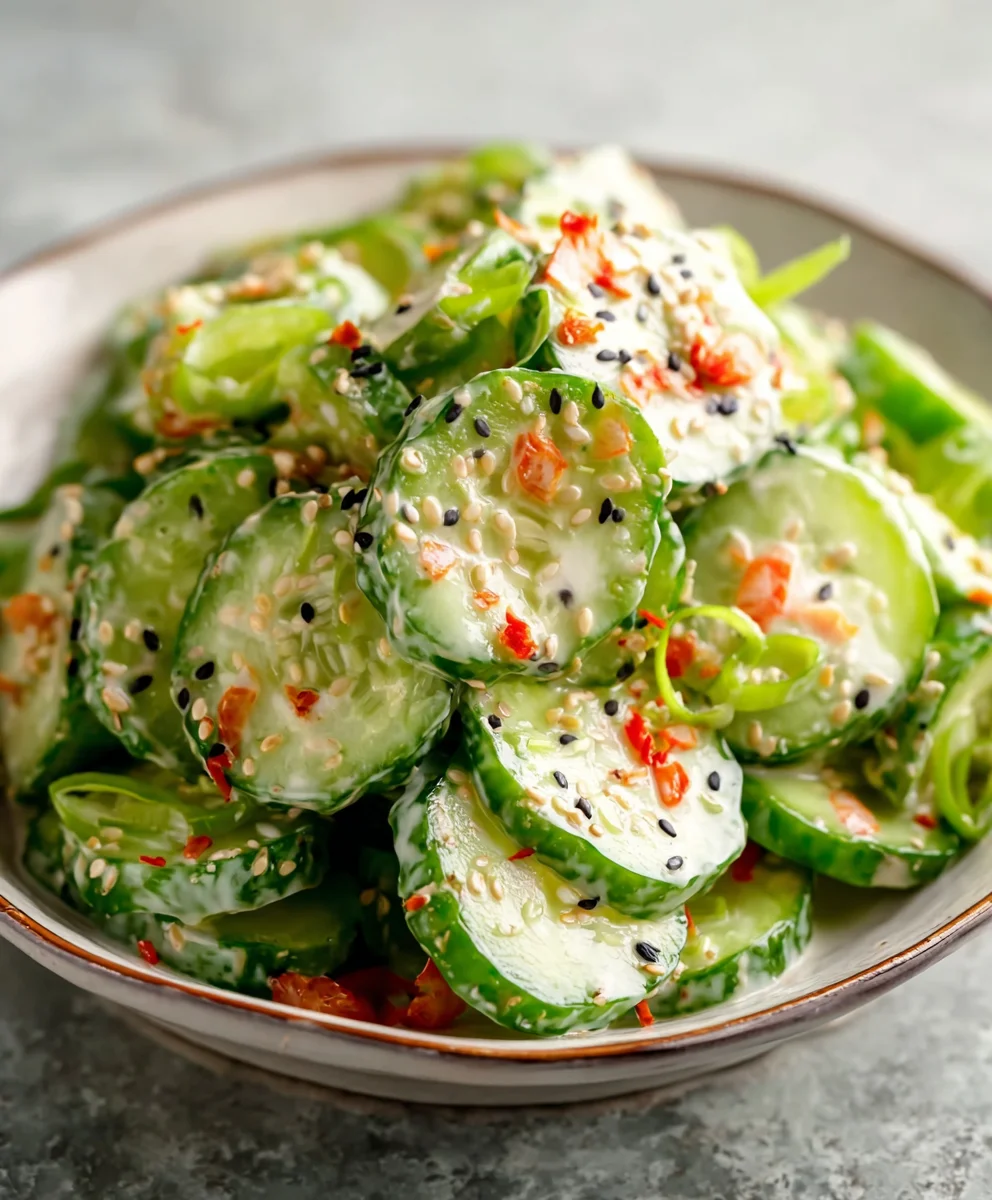Easy California Roll Cucumber Salad- Fresh & Quick