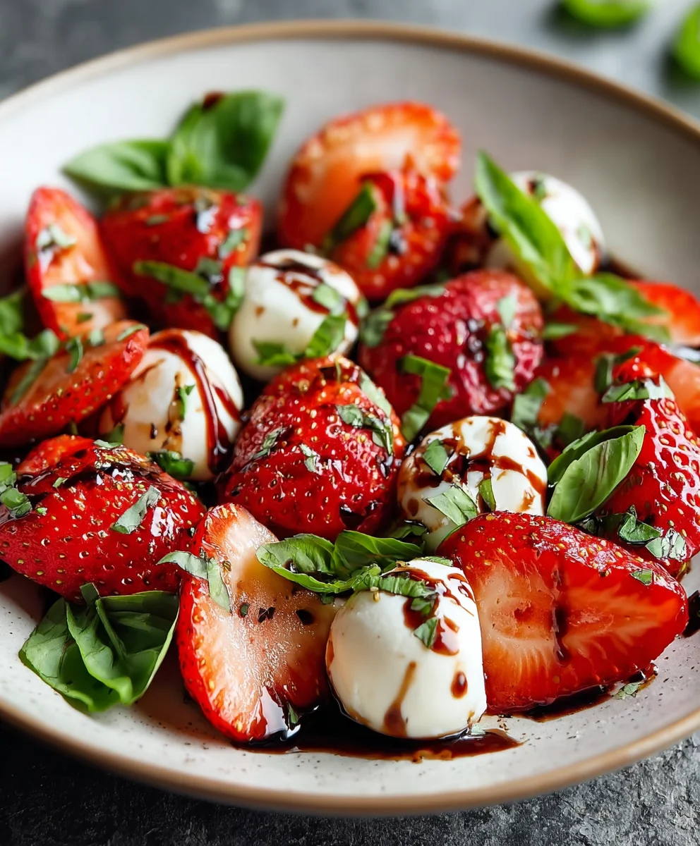Balsamic Strawberry Caprese Salad - Fresh Twist