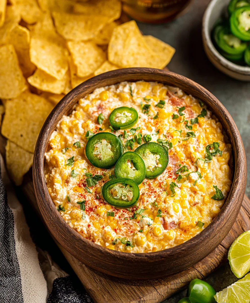 Easy Crockpot Jalapeno Corn Dip Recipe