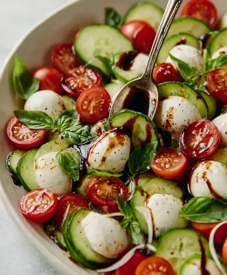 Cucumber Caprese Salad- Fresh & Easy Summer Recipe