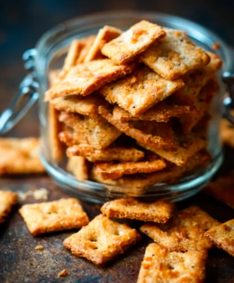 Sourdough Cheese Crackers- Crispy Homemade Snack