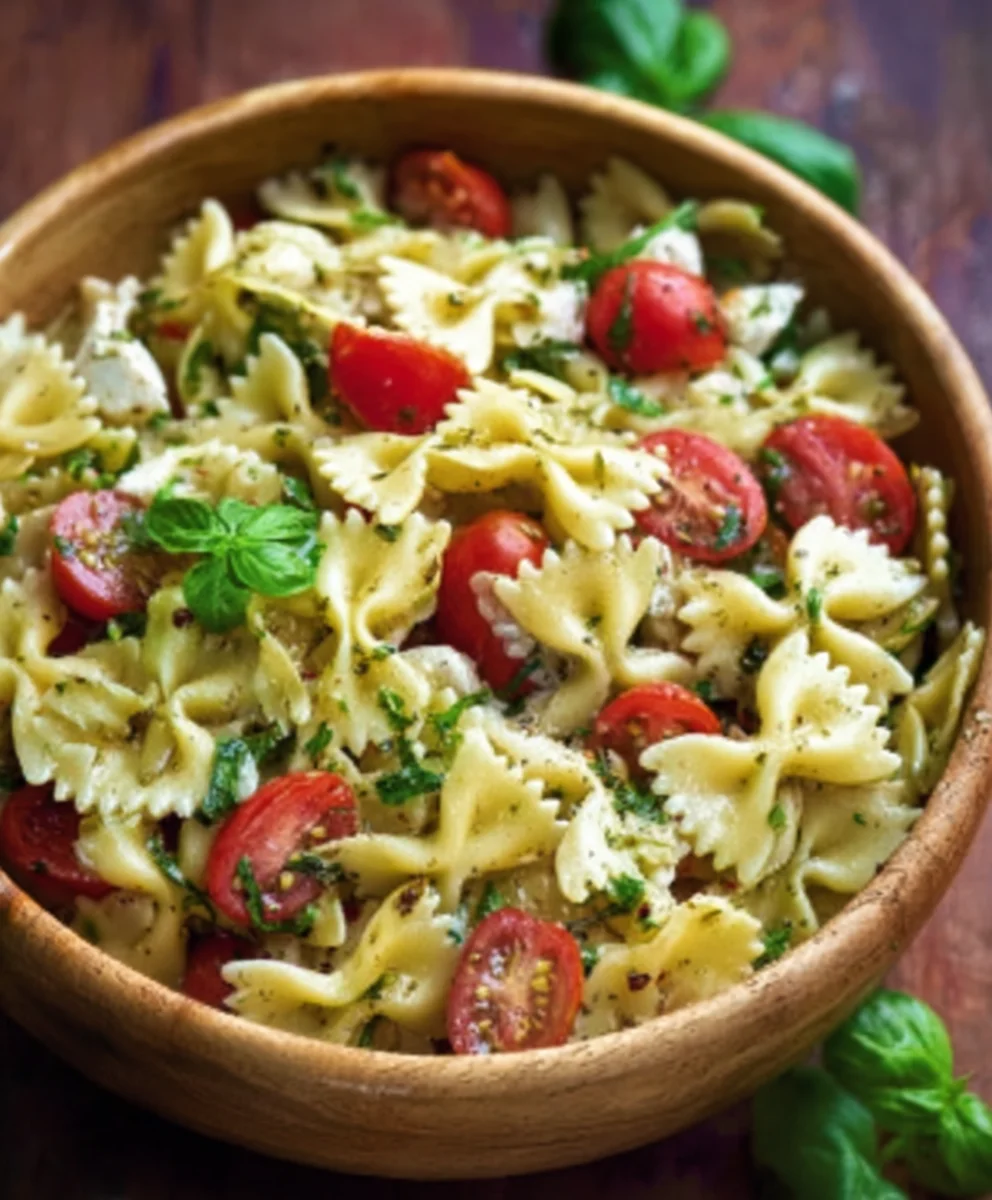 Easy Bow Tie Pasta Salad Recipe-Fresh & Flavorful
