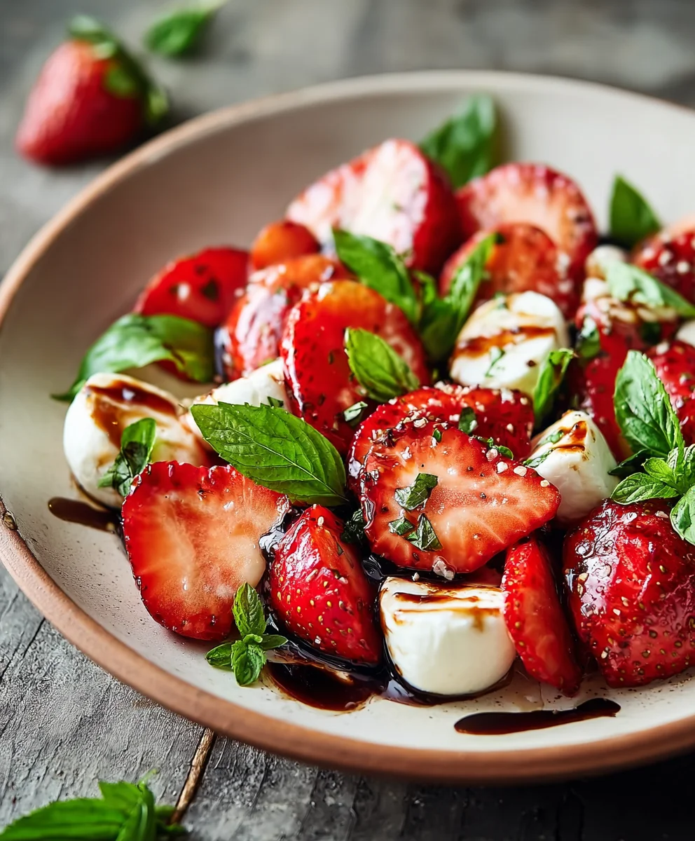 Balsamic Strawberry Caprese Salad - Fresh Twist