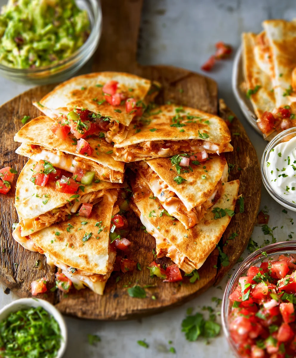 Easy Mini Chicken Quesadillas- Quick & Cheesy Bites