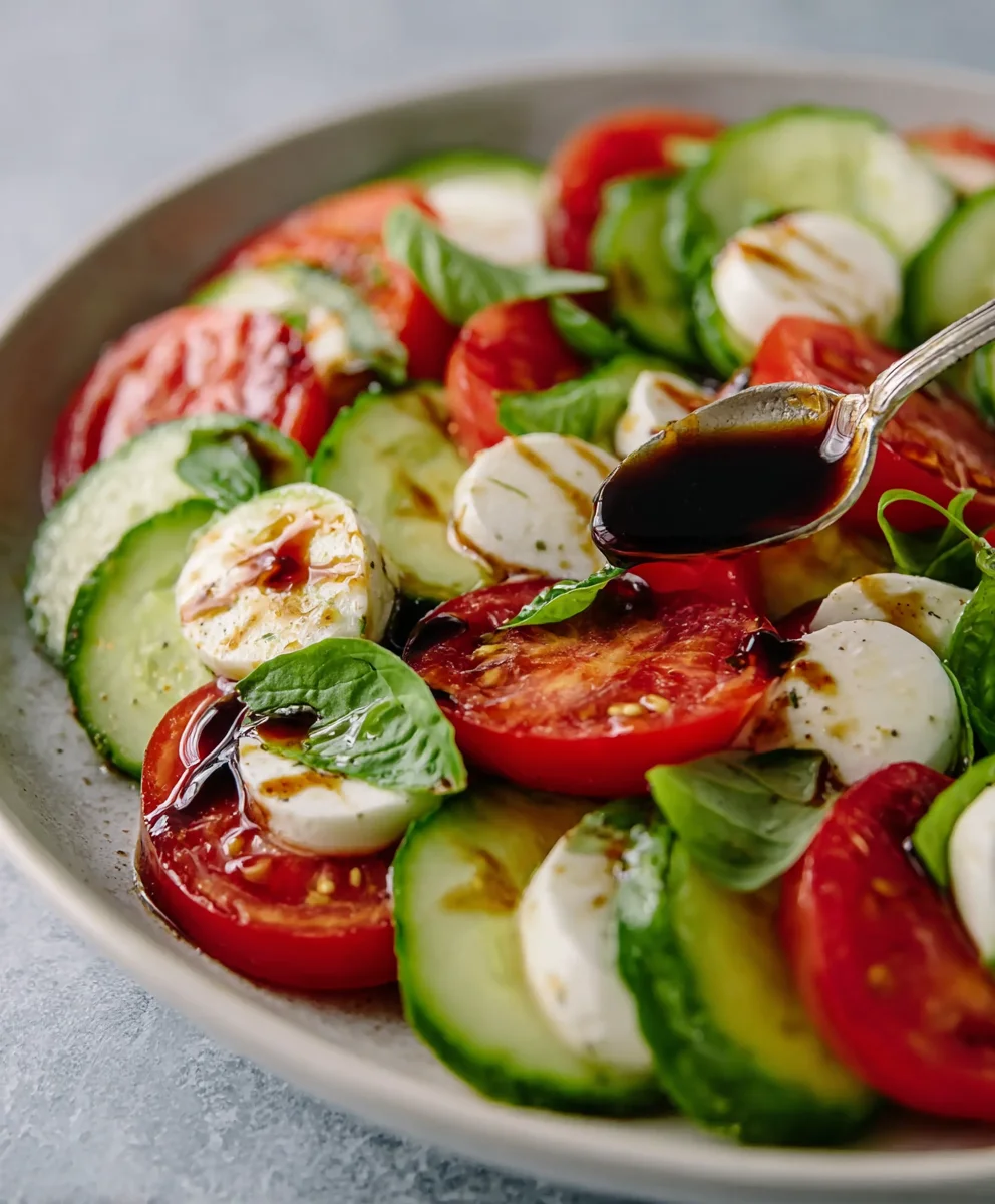Cucumber Caprese Salad- Fresh & Easy Summer Recipe