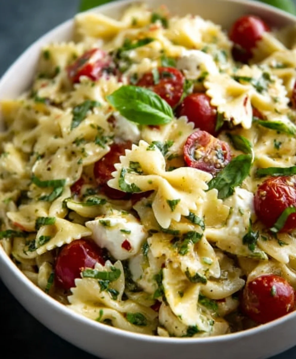 Easy Bow Tie Pasta Salad Recipe-Fresh & Flavorful