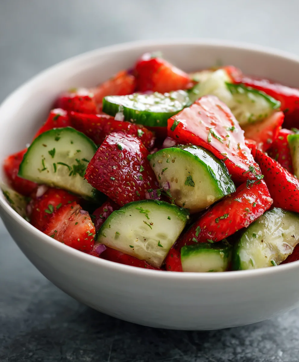 Refreshing Cucumber Strawberry Salad Recipe