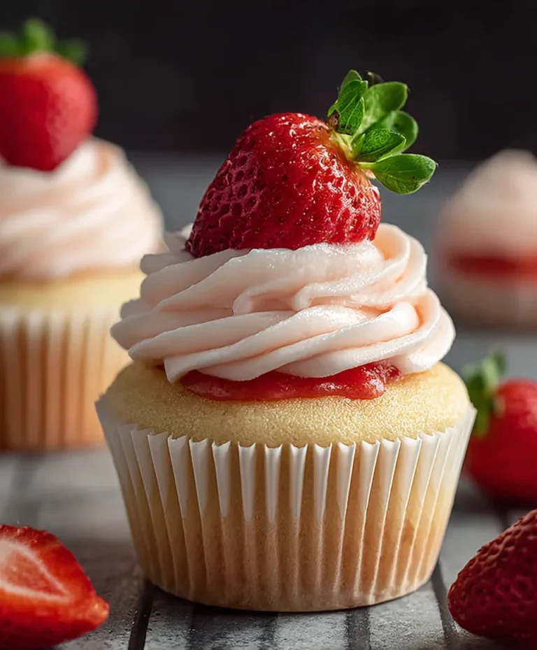 Delicious Fresh Strawberry Cupcakes – Easy Recipe