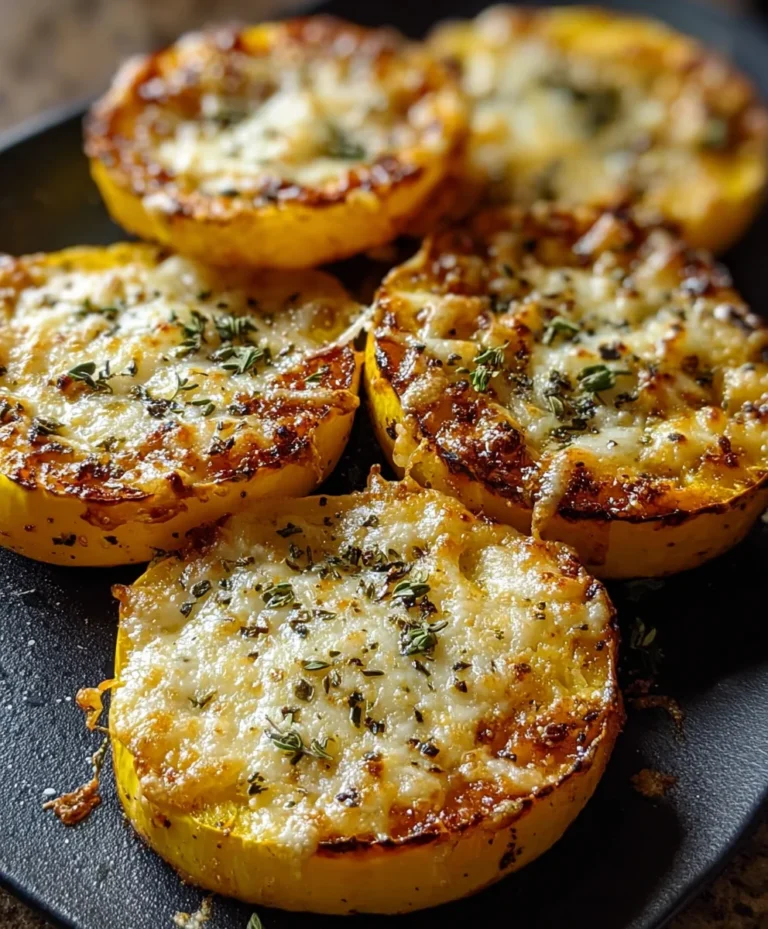 Cheesy Baked Squash Rounds-Easy Recipe