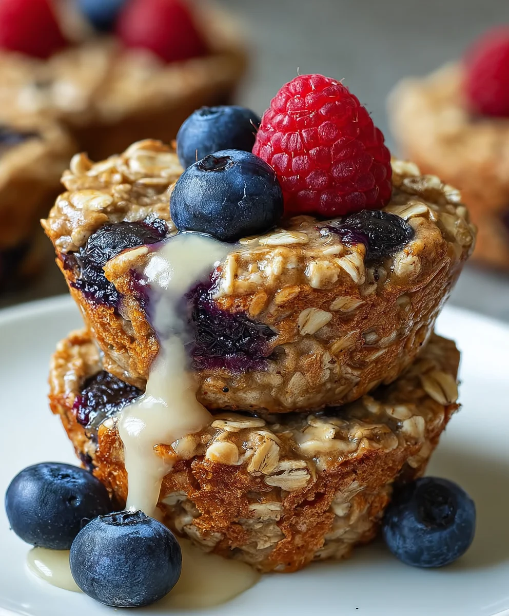 Easy Baked Oatmeal Breakfast Cups - Healthy Meal Prep