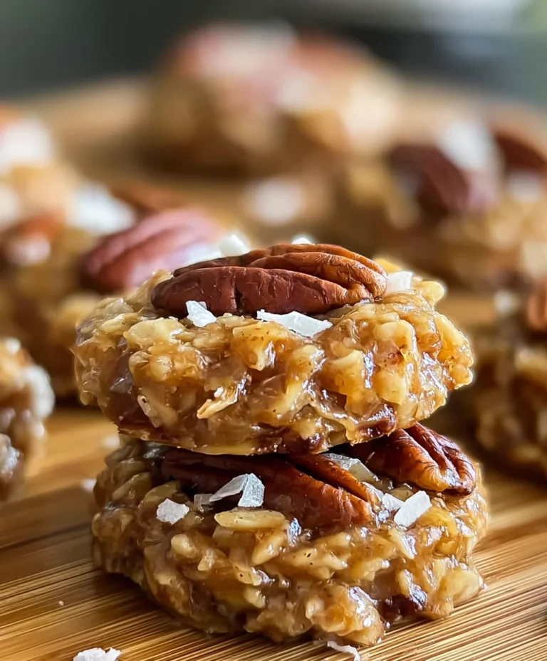 No Bake Pecan Coconut Praline Cookies-Easy Treat