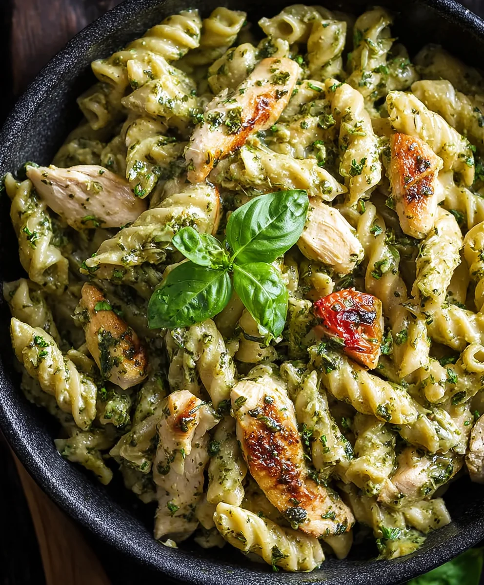 Creamy Chicken Pesto Pasta Recipe - Easy & Delicious
