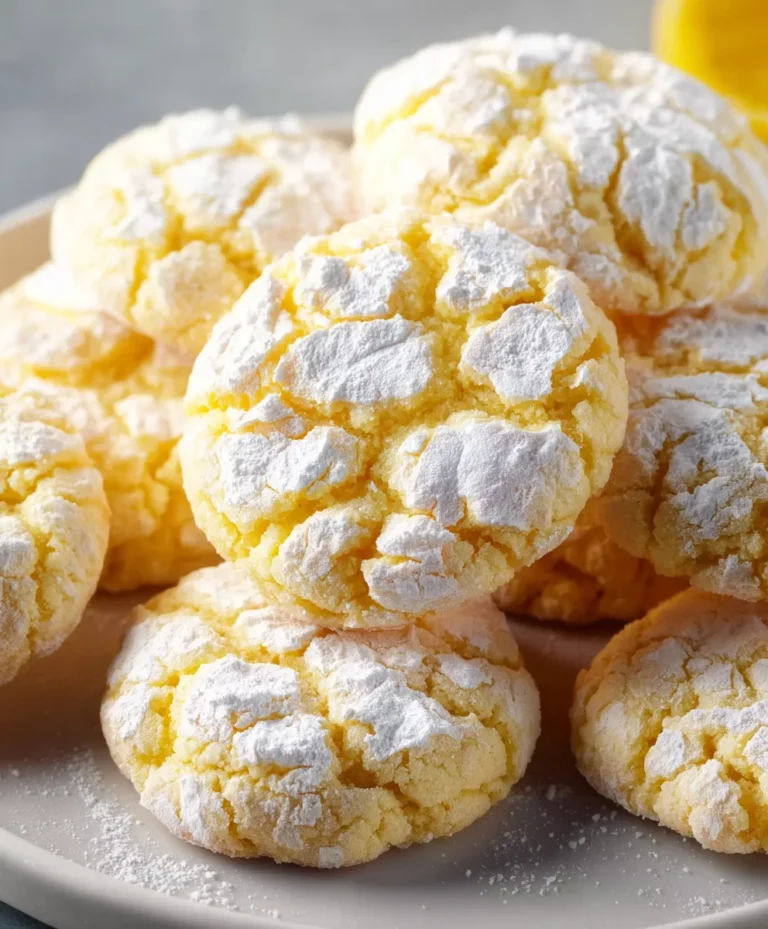 Lemon Crinkle Cookies- Easy Chewy Delight