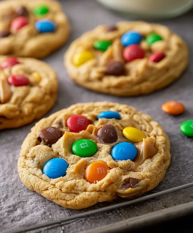 Chewy Peanut Butter M&M Cookies Recipe