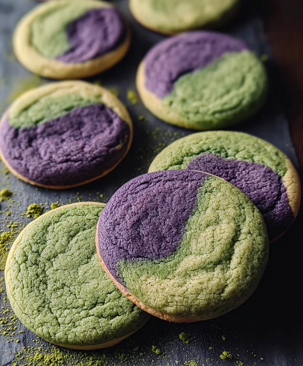 Matcha Ube Cookies - Vibrant Flavor Burst