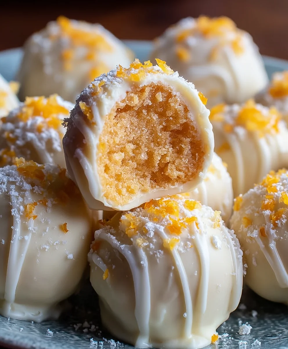 White Chocolate Orange Truffles - Creamsicle Sweetness