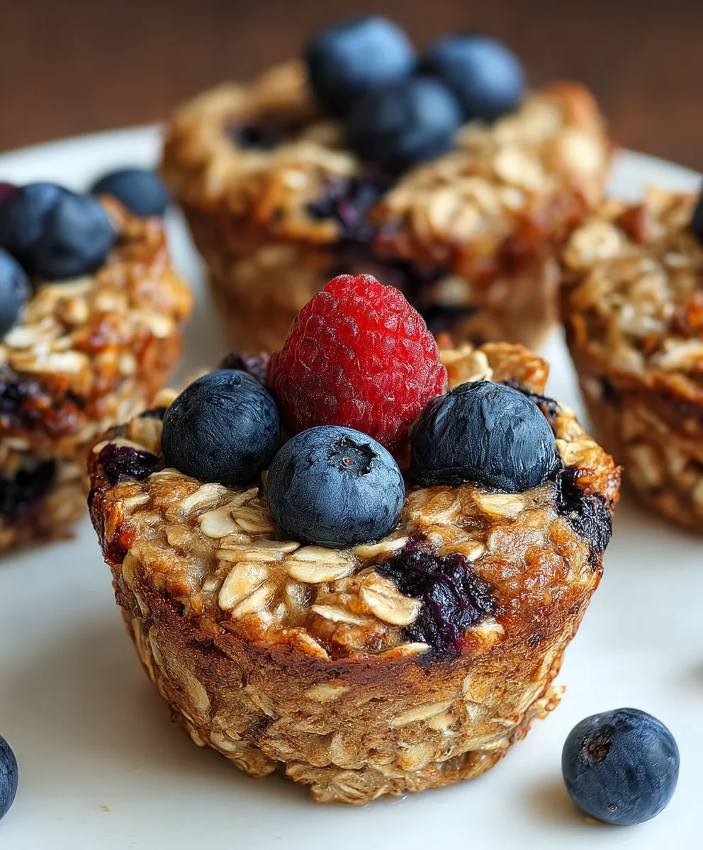 Easy Baked Oatmeal Breakfast Cups - Healthy Meal Prep