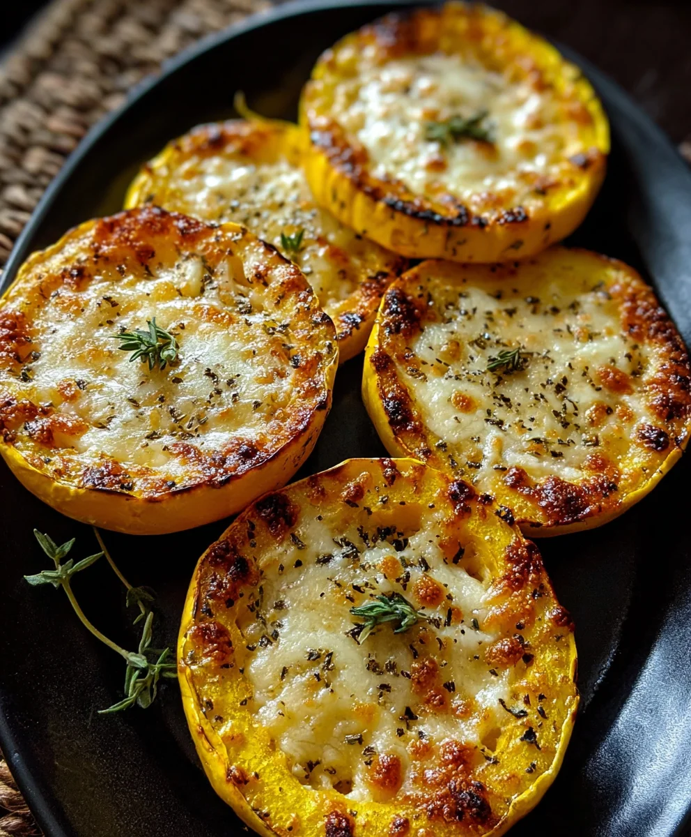 Cheesy Baked Squash Rounds-Easy Recipe