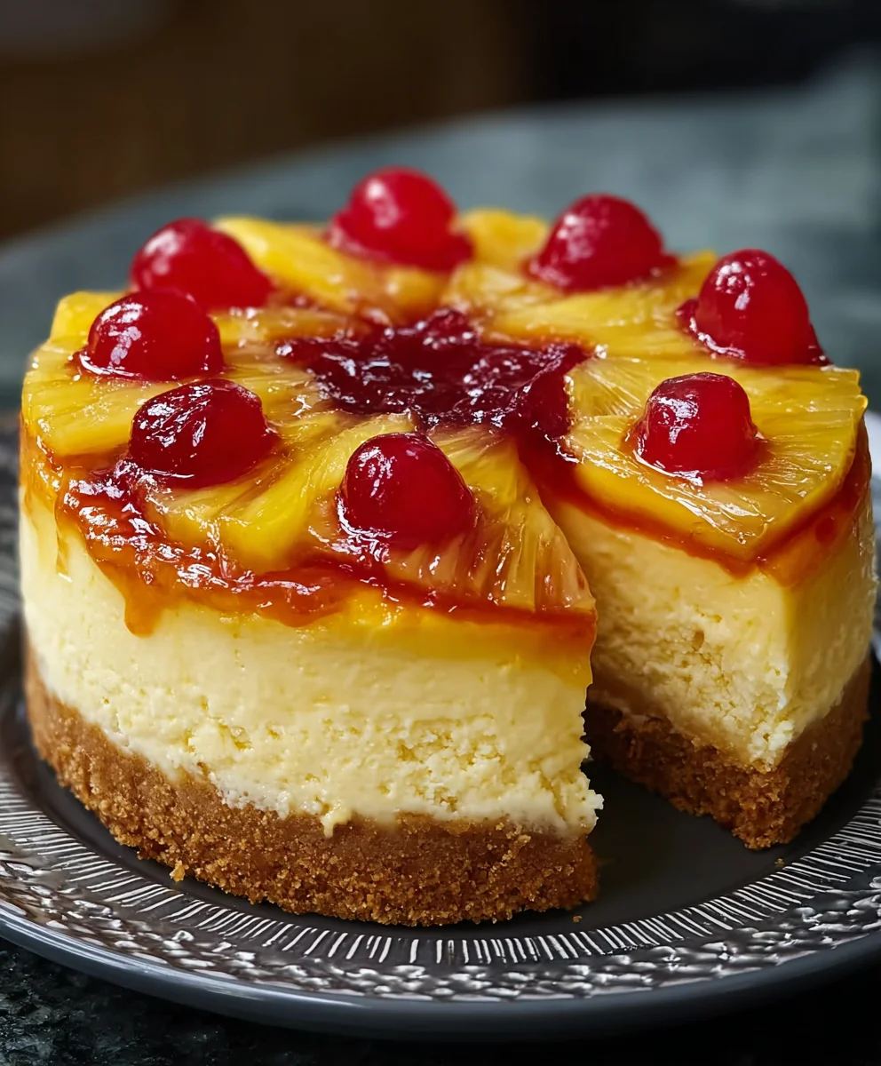 Pineapple Upside Down Cheesecake-Perfect Dessert