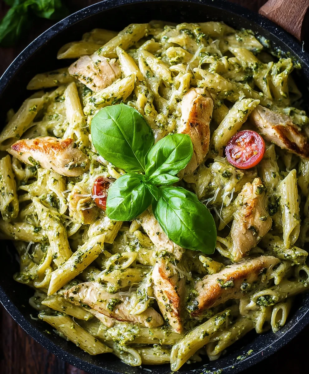 Creamy Chicken Pesto Pasta Recipe - Easy & Delicious
