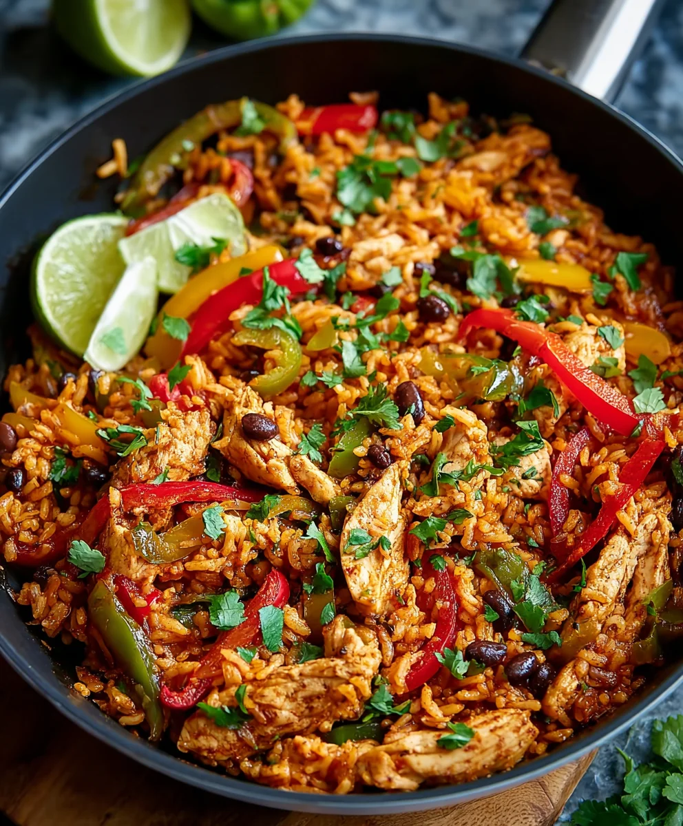 Easy One-Pan Beef Fajita Rice Bowls