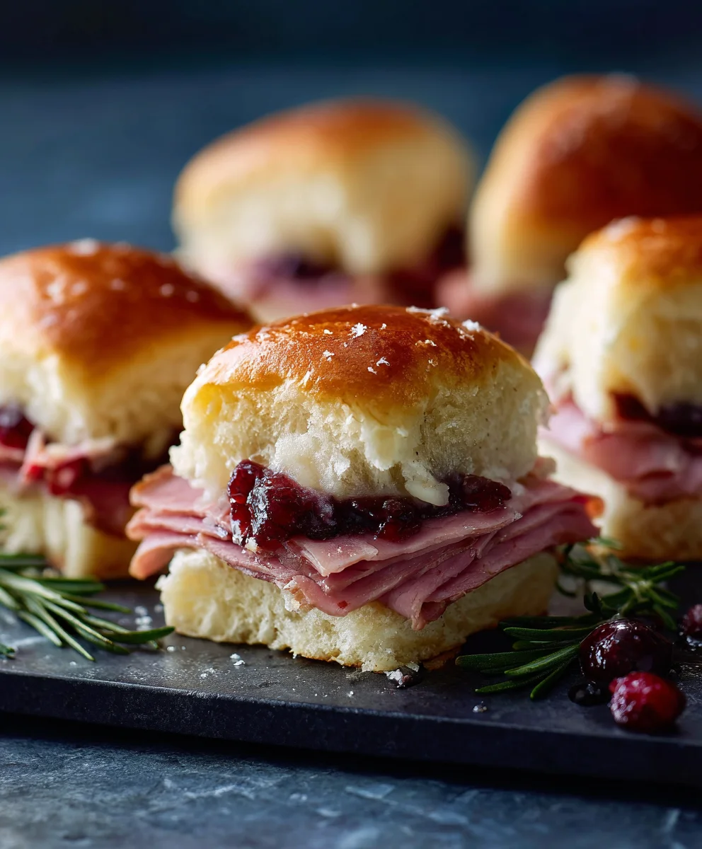 Beef Beef Ham Cranberry Sliders - Easy Party Appetizer