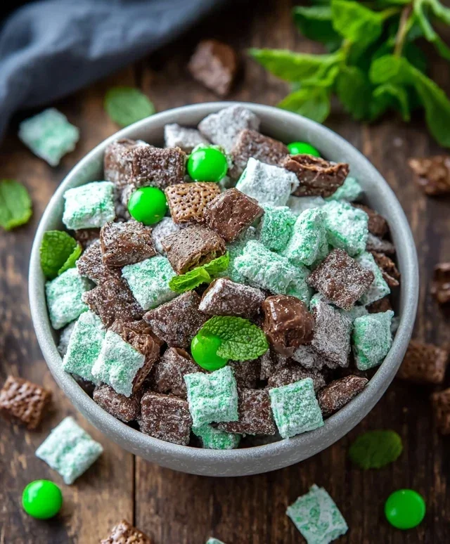 Mint Chocolate Muddy Buddy