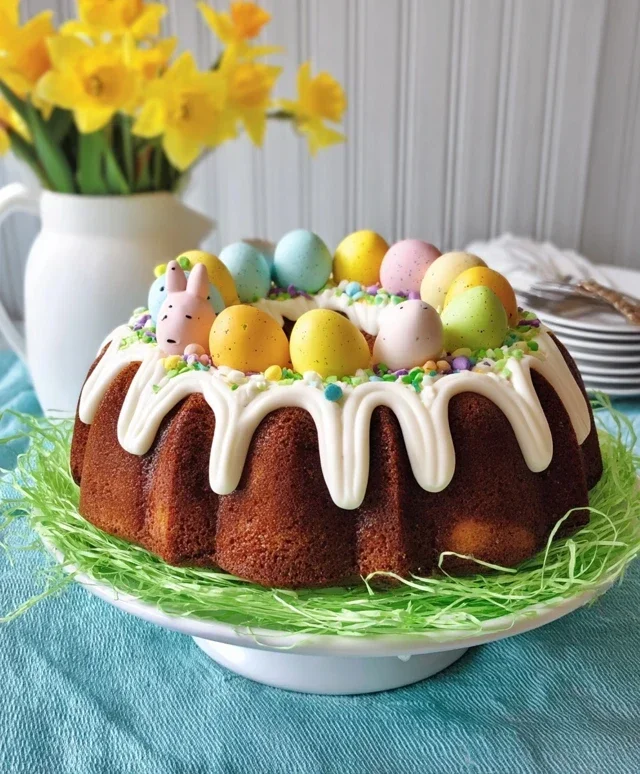 Easter Basket Bundt Cake Recipe (Easy Spring Dessert!)