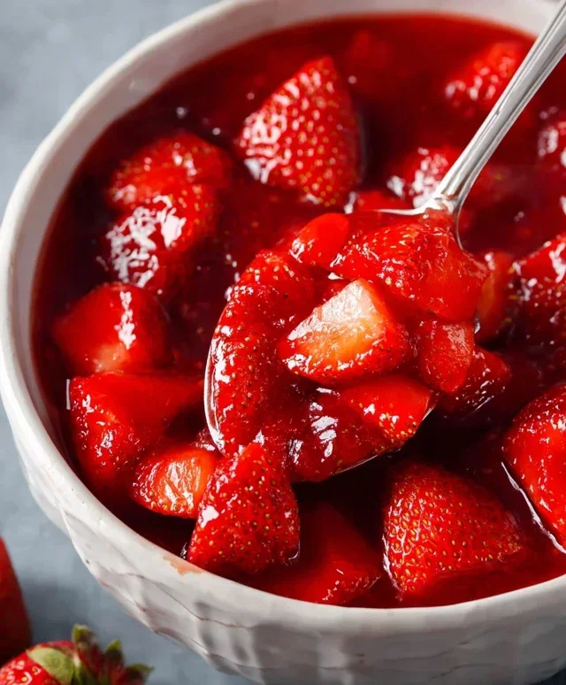 Fresh Strawberry Sauce (Strawberry Topping)