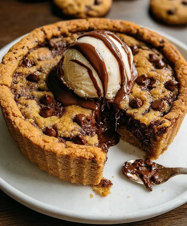 Deep Dish Nutella Cookie Pie