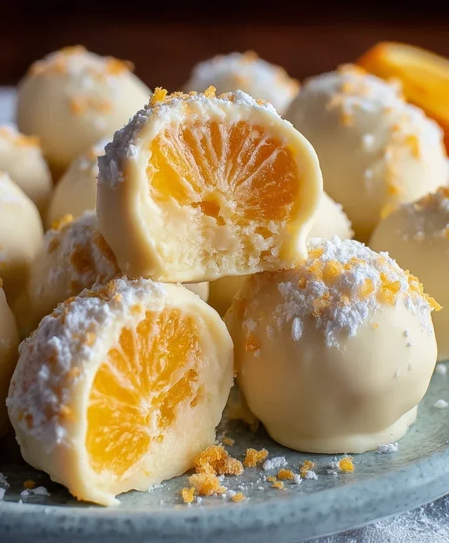 White Chocolate Orange Creamsicle Truffles