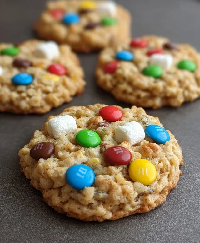M&M Rice Krispies Cookies