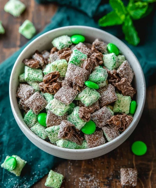 Mint Chocolate Muddy Buddy