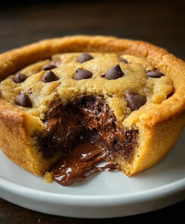 Deep Dish Nutella Cookie Pie