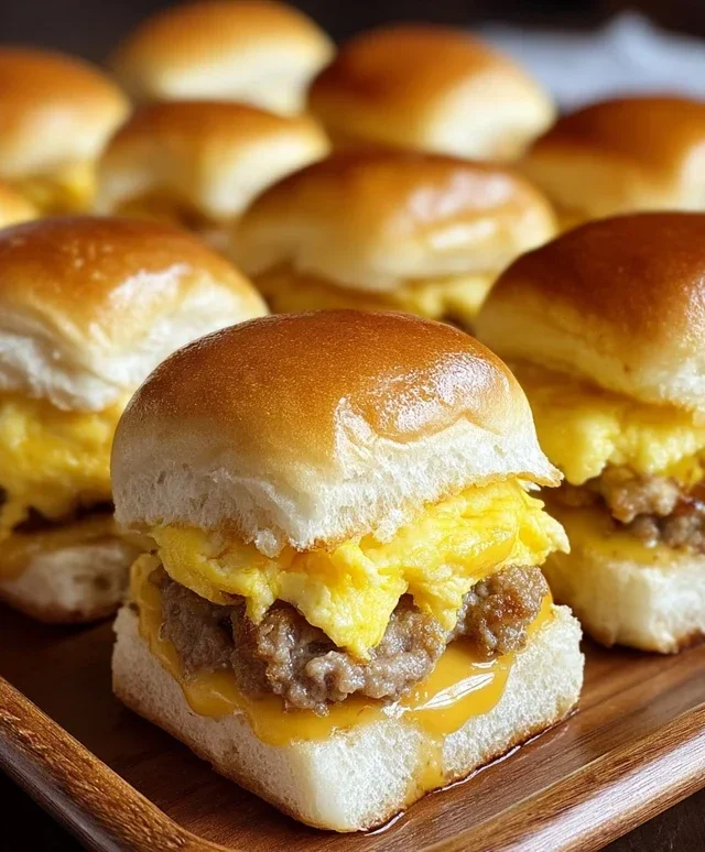 Sausage Egg and Cheese Breakfast Sliders