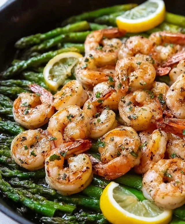 Lemon Garlic Shrimp and Asparagus (20-Minutes)