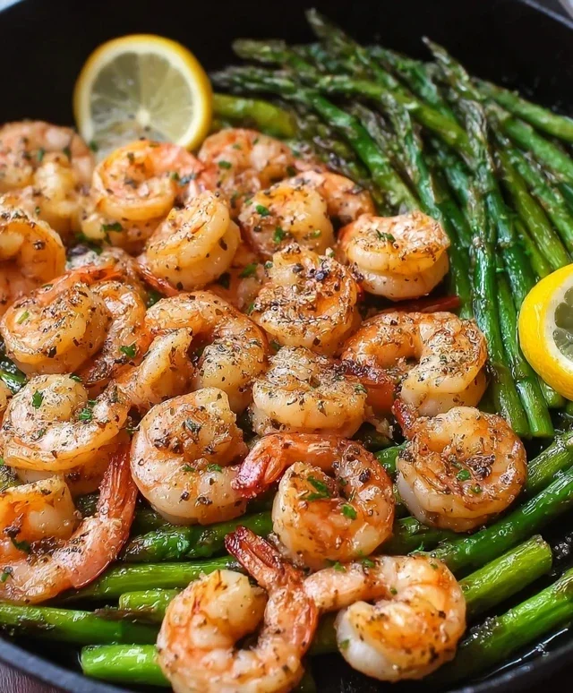 Lemon Garlic Shrimp and Asparagus (20-Minutes)